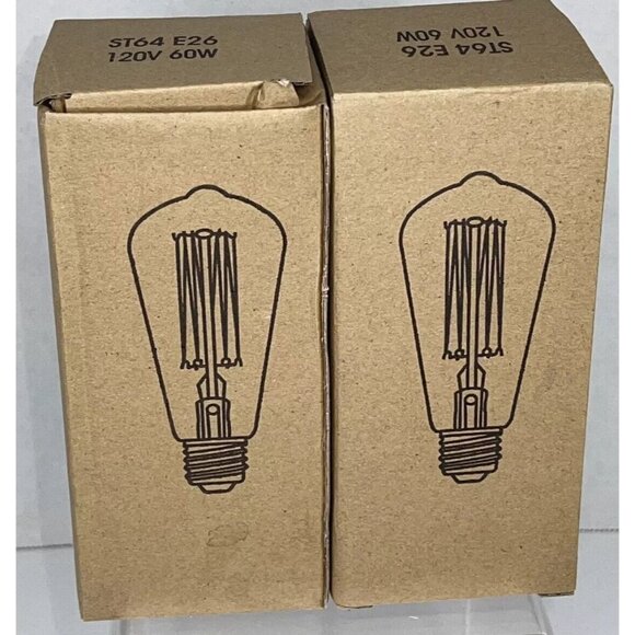 Model ST64 E26 Edison Bulb (Lot Of 2) 120V 60W - Picture 5 of 7